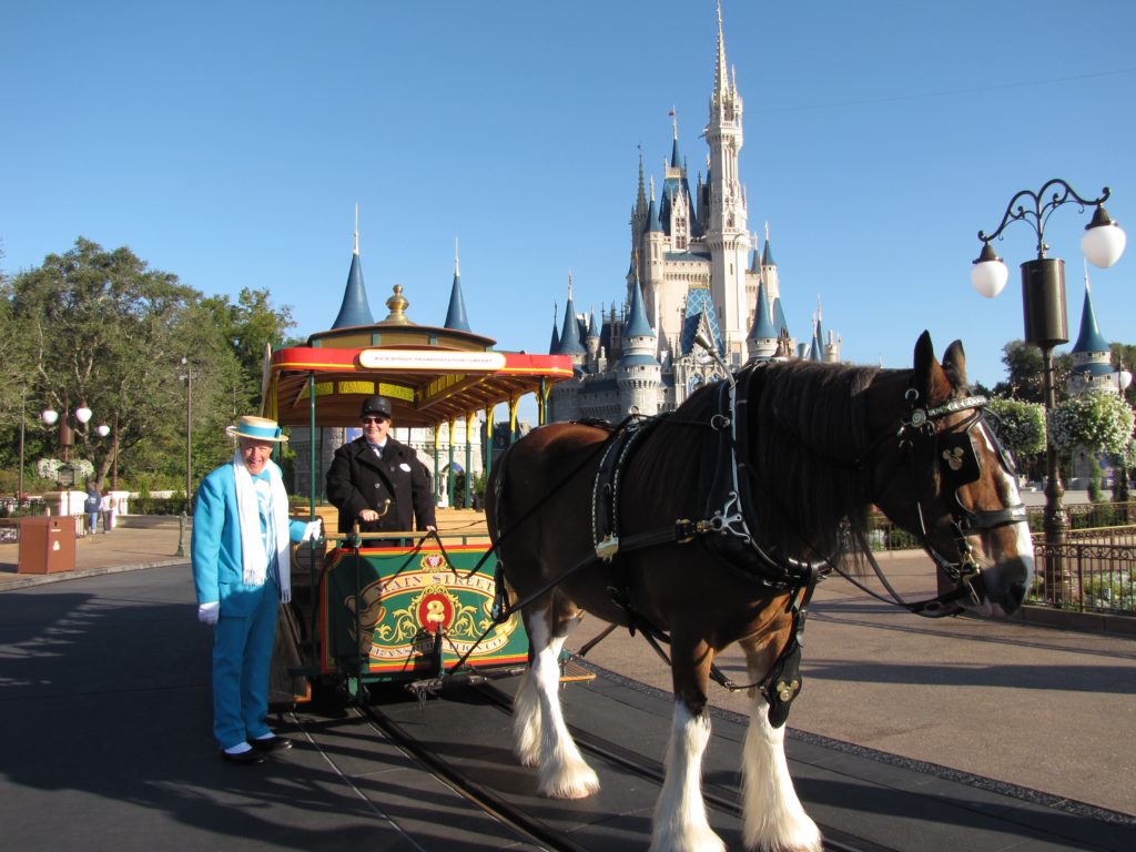 Horse drawn carriage on Main Street, U.S.A.