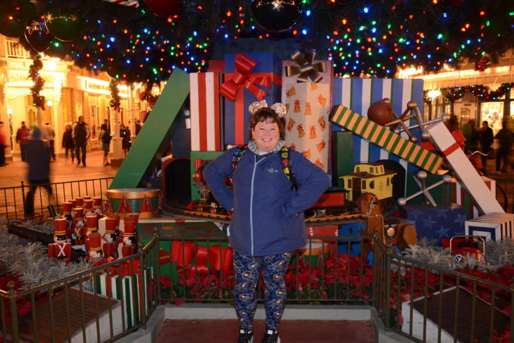 PhotoPass Pic in front of Magic Kingdom tree. 