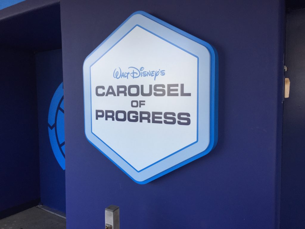 Carousel of Progress sign at Walt Disney World