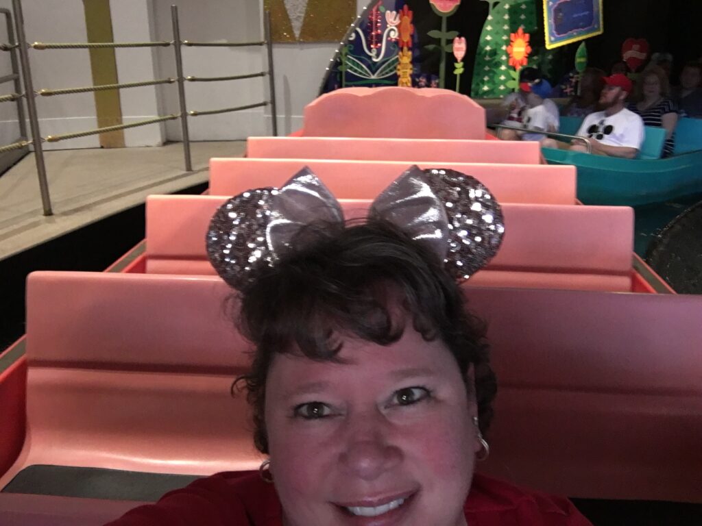 By myself on it's a small world attraction at Walt Disney World.
